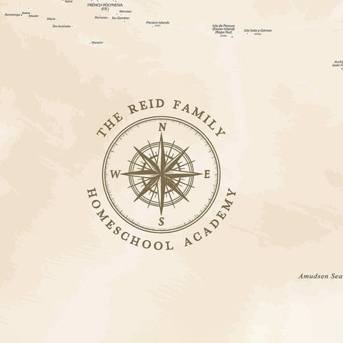 Personalized World Map | Hanging Canvas
