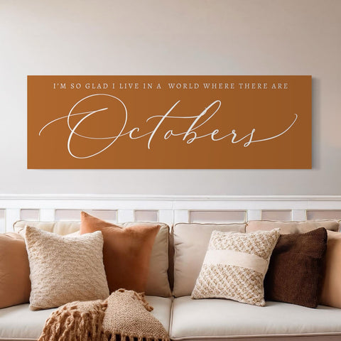 October | Autumn Canvas Wall Art