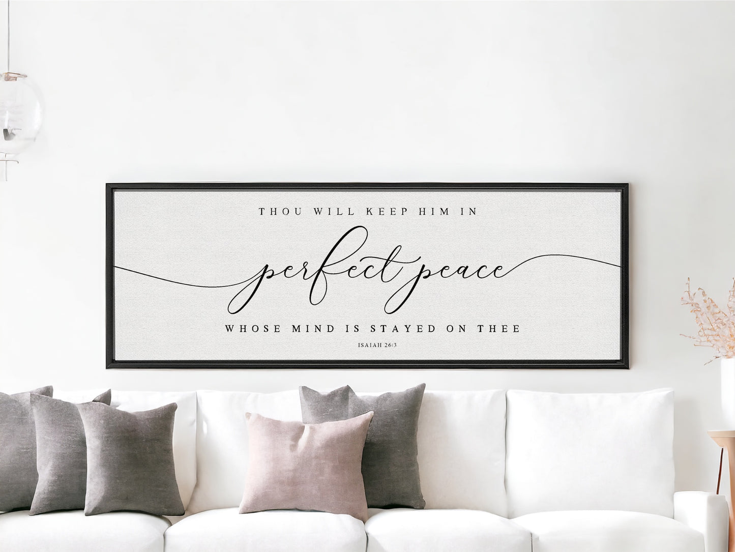 Perfect Peace  | Isaiah 26:3 | Bible Verse Wall Art