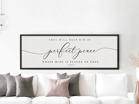 Perfect Peace  | Isaiah 26:3 | Bible Verse Wall Art