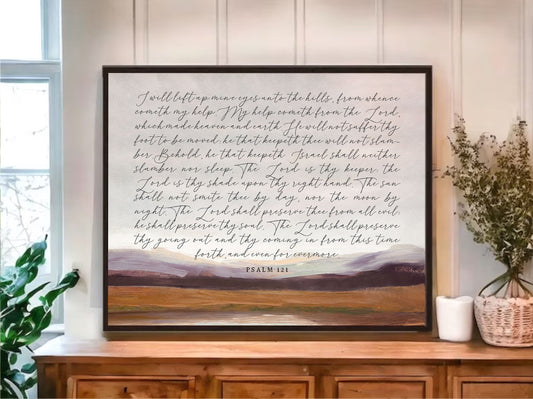 PSALM 121 | I Will Lift Up My Eyes to the Hills | Vintage Canvas
