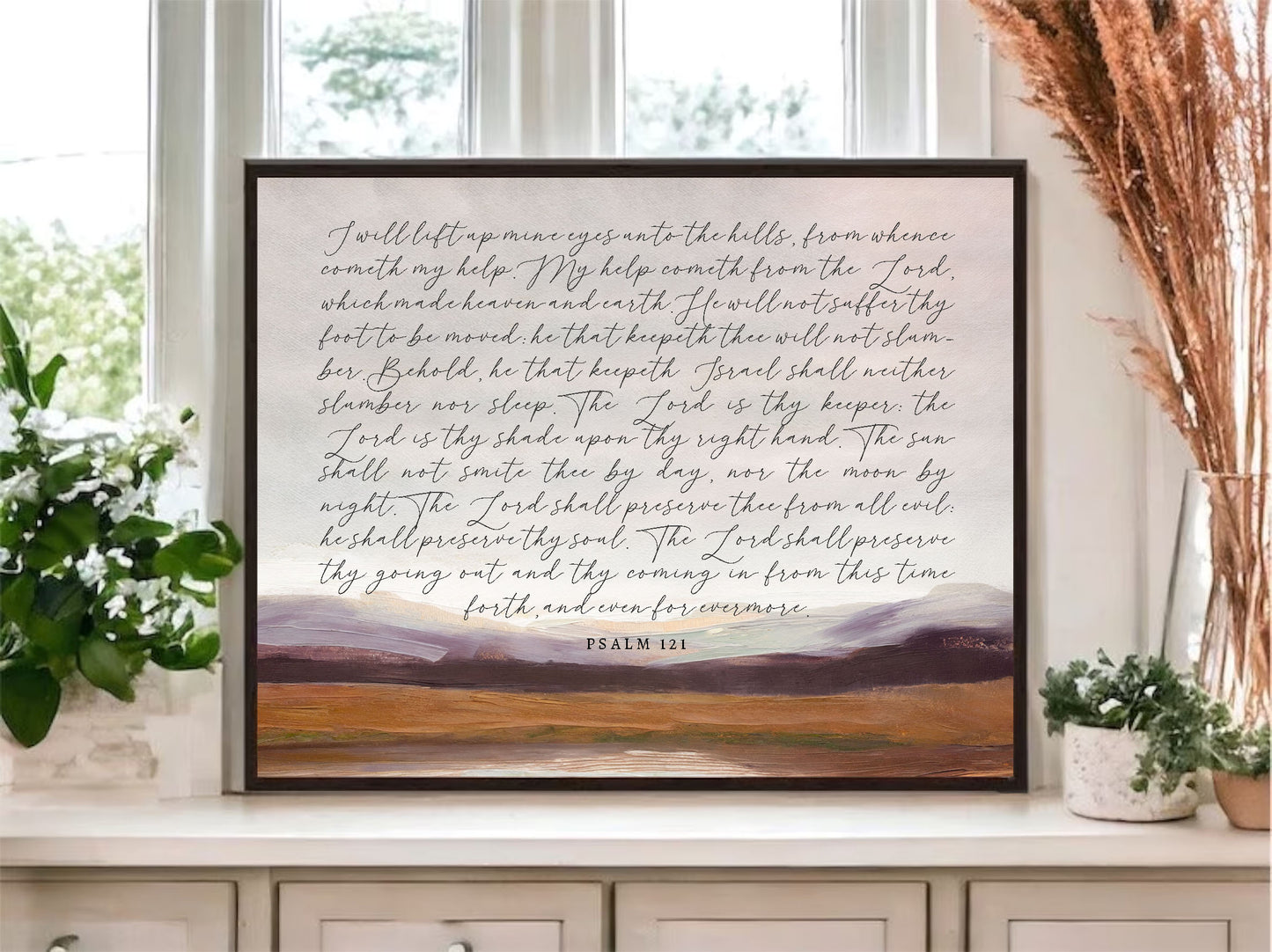 PSALM 121 | I Will Lift Up My Eyes to the Hills | Vintage Canvas