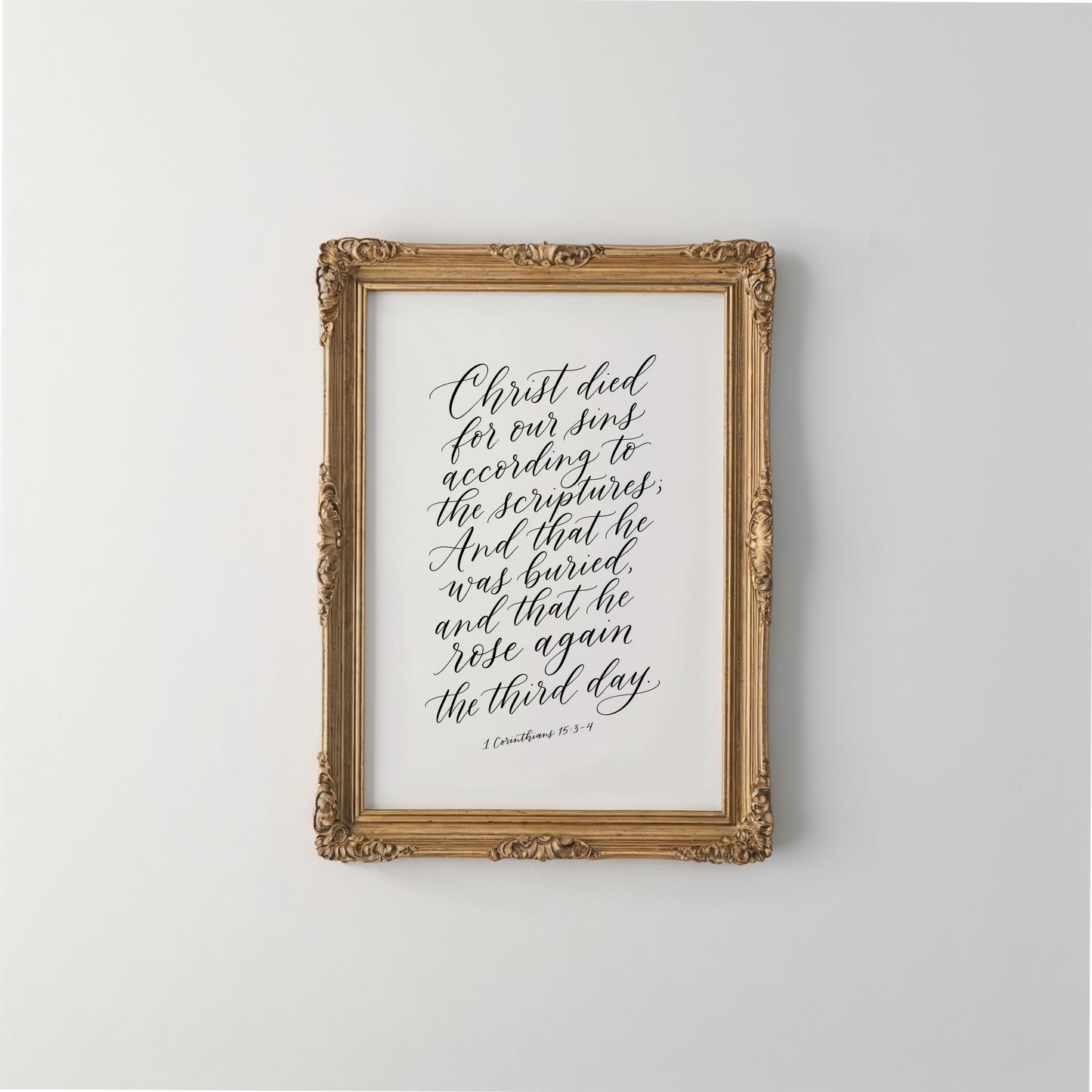 Christ Died for Our Sins | Christian Scripture Wall Art | Digital Download
