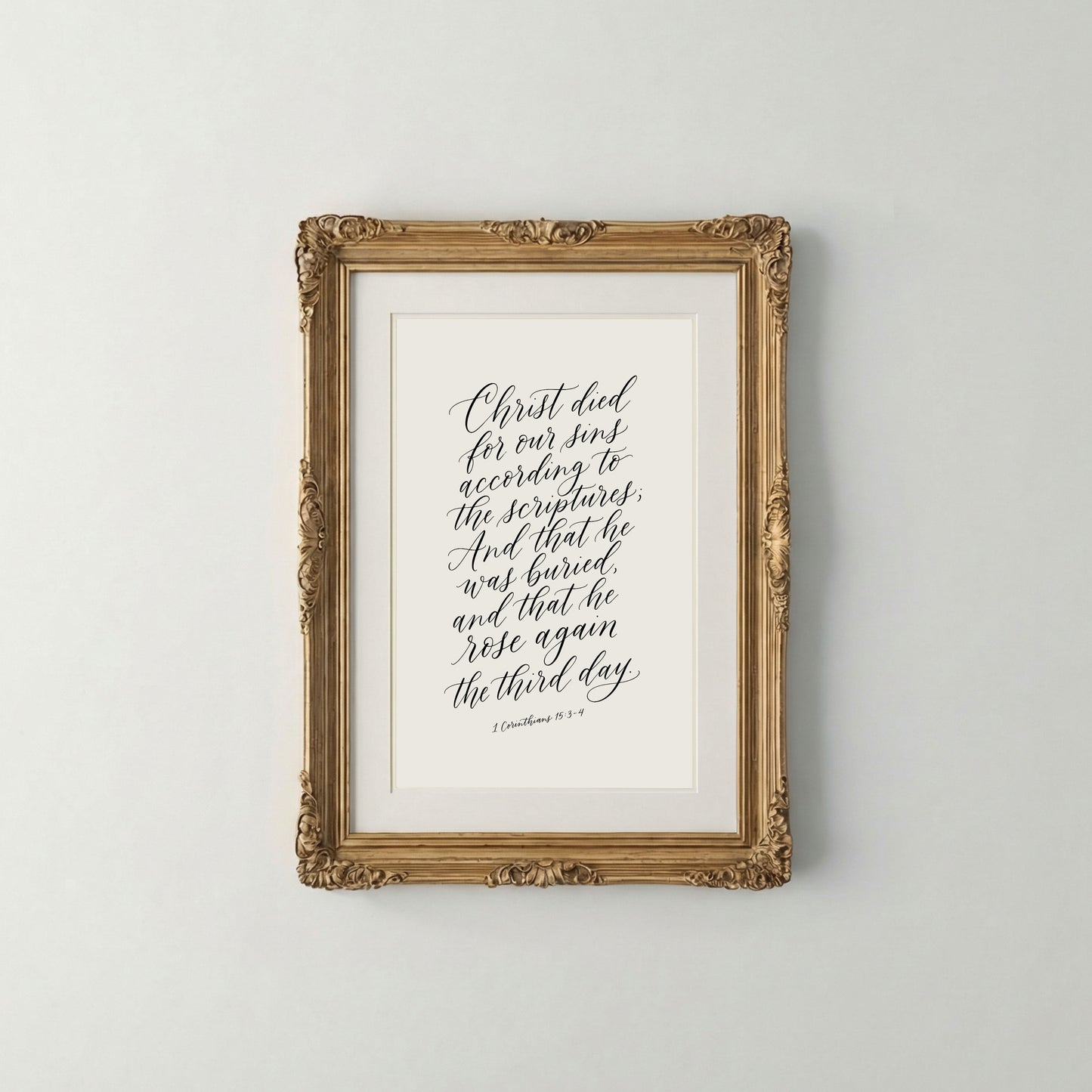 Christ Died for Our Sins | Christian Scripture Wall Art | Digital Download