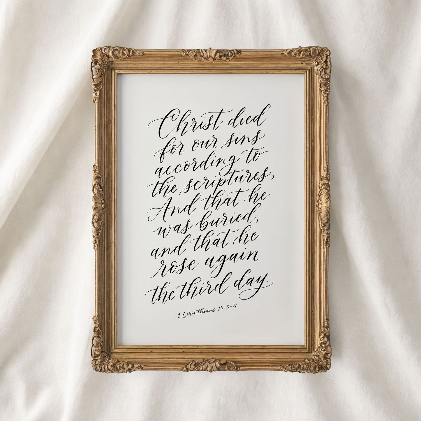 Christ Died for Our Sins | Christian Scripture Wall Art | Digital Download
