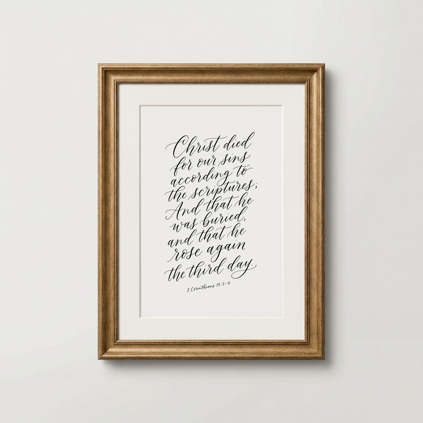 Christ Died for Our Sins | Christian Scripture Wall Art | Digital Download