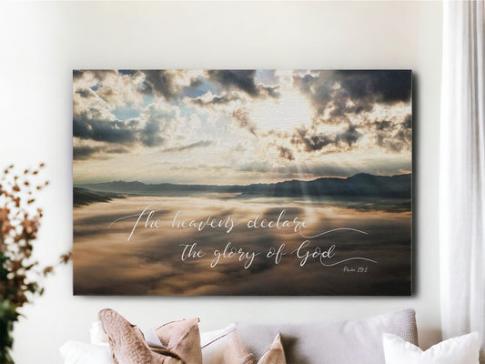 The Heavens Declare the Glory of God Psalm 19:1 Scripture Wall Art