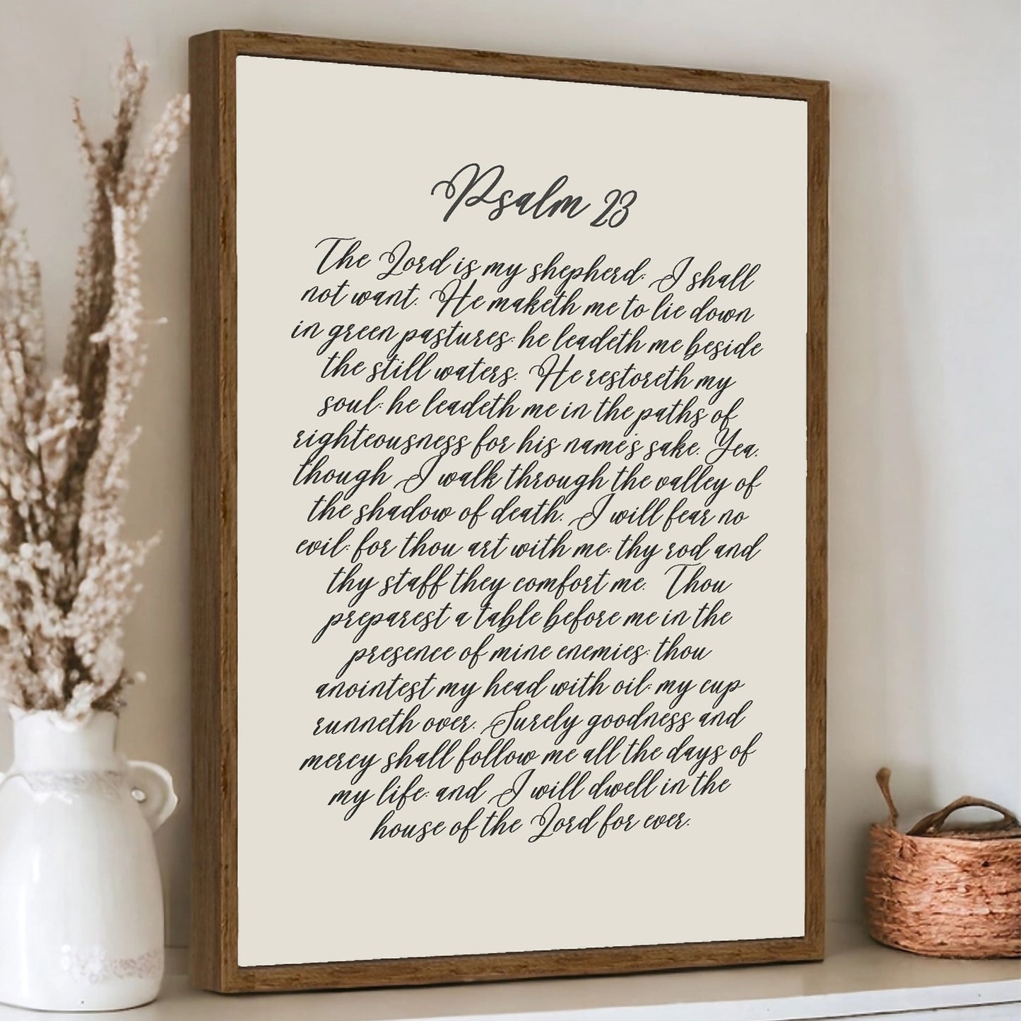 Psalm 23 - The Lord Is My Shepherd Wood Sign