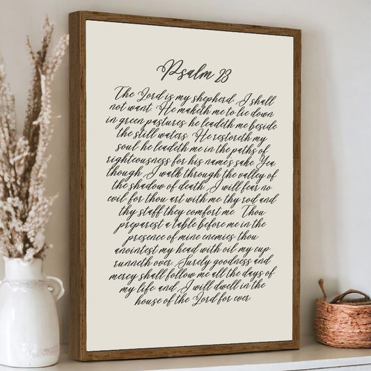 Psalm 23 - The Lord Is My Shepherd Wood Sign