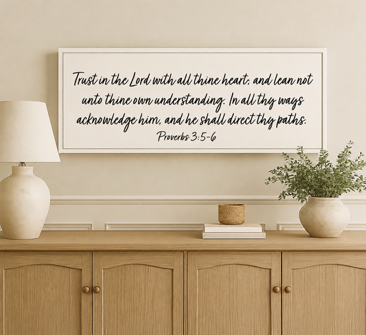 Trust in the Lord with all thine heart | Proverbs 3:5-6