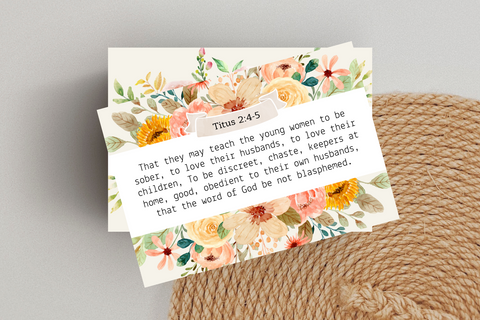 Christian Homemaking Digital Scripture Card Set