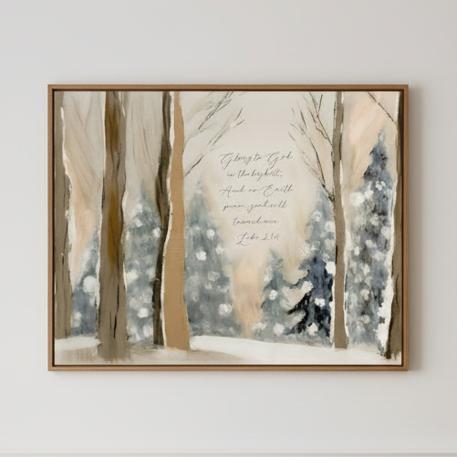 Glory To God in the Highest, Christmas | Christian Canvas Wall Art