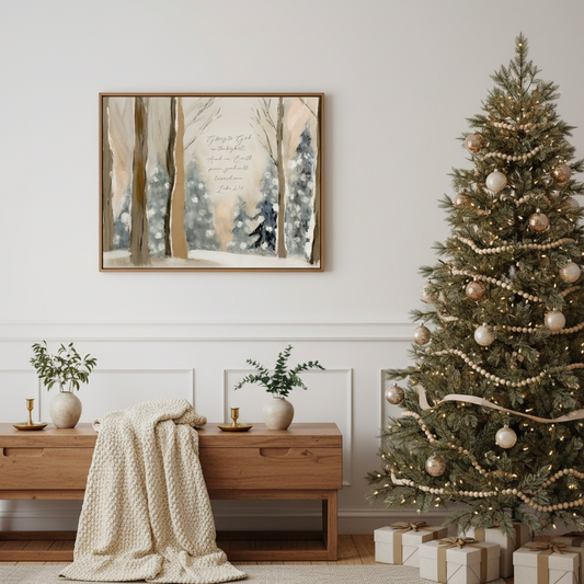 Glory To God in the Highest, Christmas | Christian Canvas Wall Art