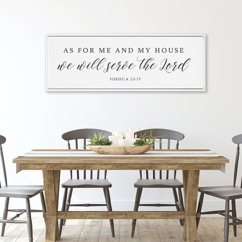 As For Me and My House | Joshua 24:15 | Bible Verse Wall Art - Forever Written