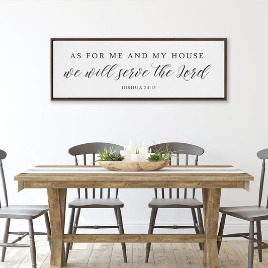 As For Me and My House | Joshua 24:15 | Bible Verse Wall Art - Forever Written