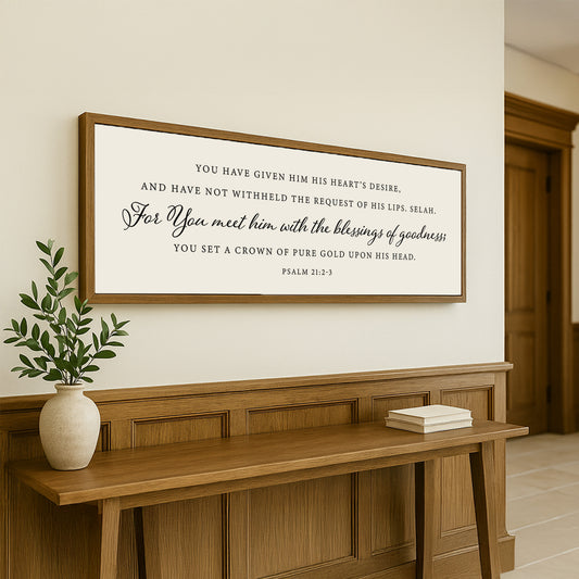 a wooden bench with a vase on top of it