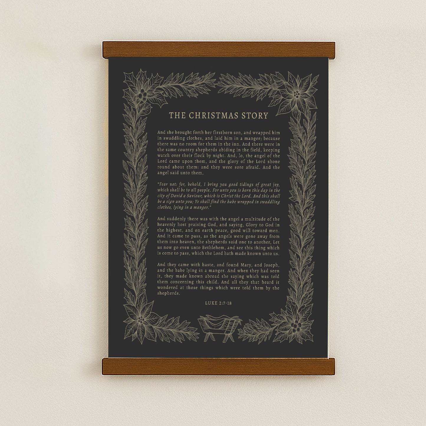 The image is a framed poster with text and decorative elements, including a floral border.