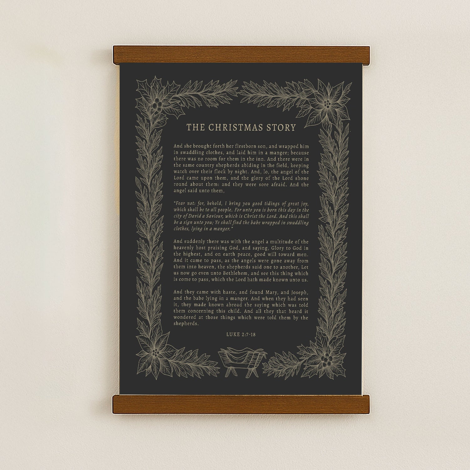The image is a framed poster with text and decorative elements, including a floral border.