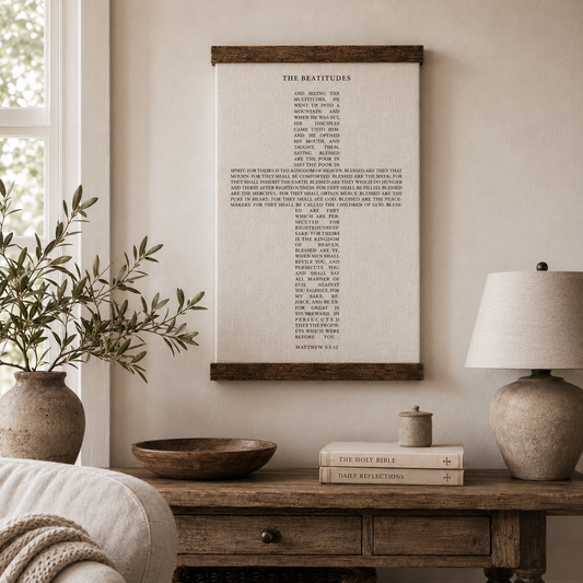 The Beatitudes Scripture Hanging Canvas