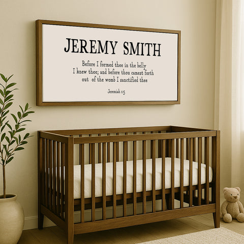 a baby crib with a teddy bear next to it