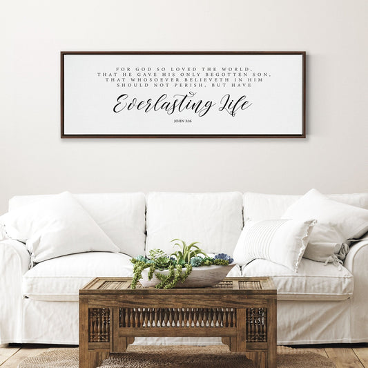 For God so Loved the World | John 3:16 | Bible Verse Wall Art - Forever Written