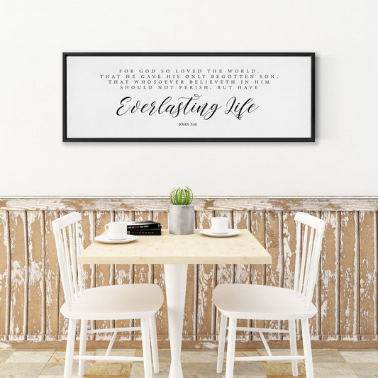 For God so Loved the World | John 3:16 | Bible Verse Wall Art - Forever Written