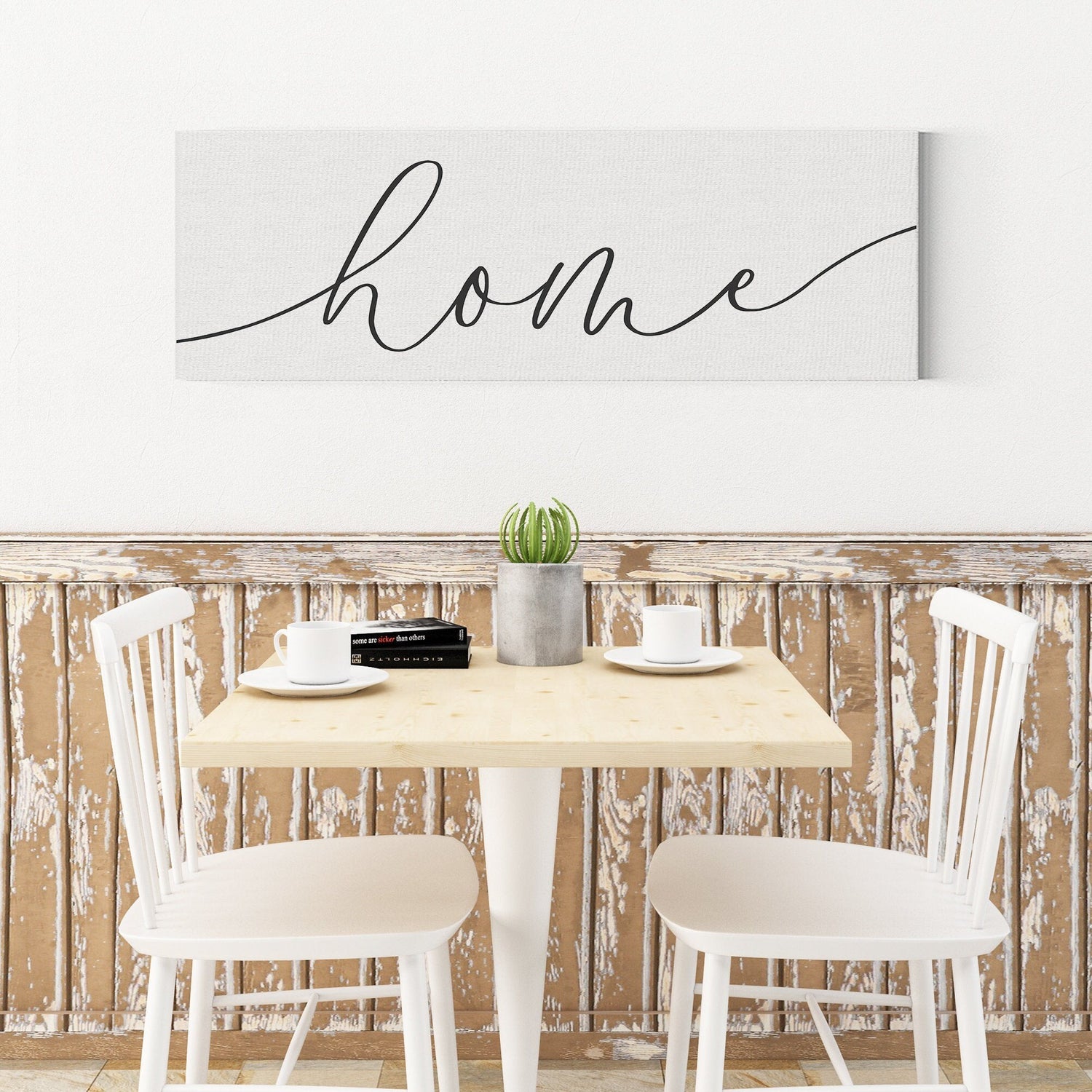 Home | Home Sign | Home Welcome Sign | Large Home Decor Sign | Home Decor | Farmhouse Wall Art | Large Home Decor Signs With Frame Options - Forever Written