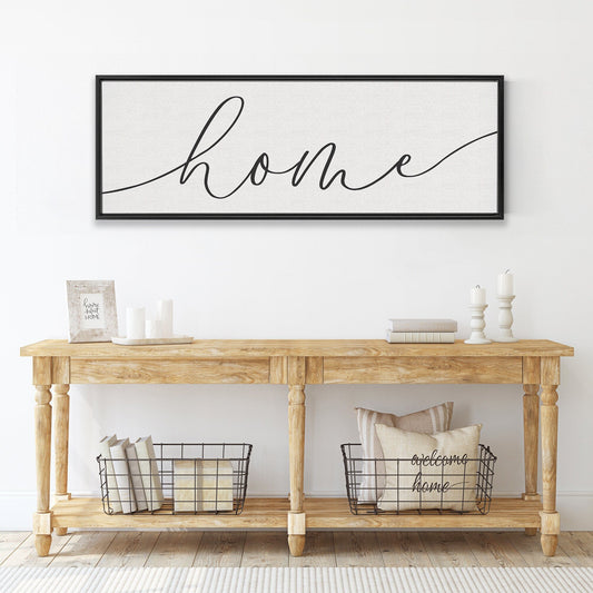 Home | Home Sign | Home Welcome Sign | Large Home Decor Sign | Home Decor | Farmhouse Wall Art | Large Home Decor Signs With Frame Options - Forever Written