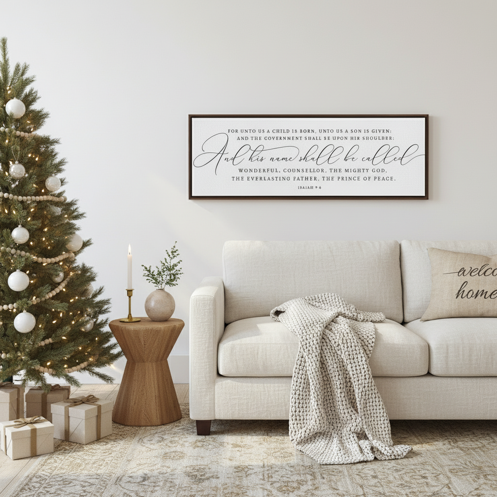 For Unto Us A Child Is Born | Christmas Sign