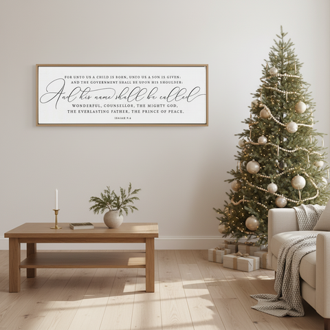 For Unto Us A Child Is Born | Christmas Sign