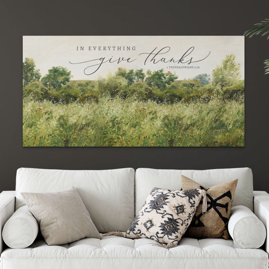 VINTAGE HOME DECOR, In Everything Give Thanks, Christian Wall Art, Thanksgiving Sign, Scripture Art, 1 Thessalonians 5:18 Vintage Home DƩcor