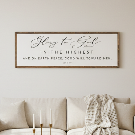 Glory To God in the Highest | Christmas | Christian Wall Art