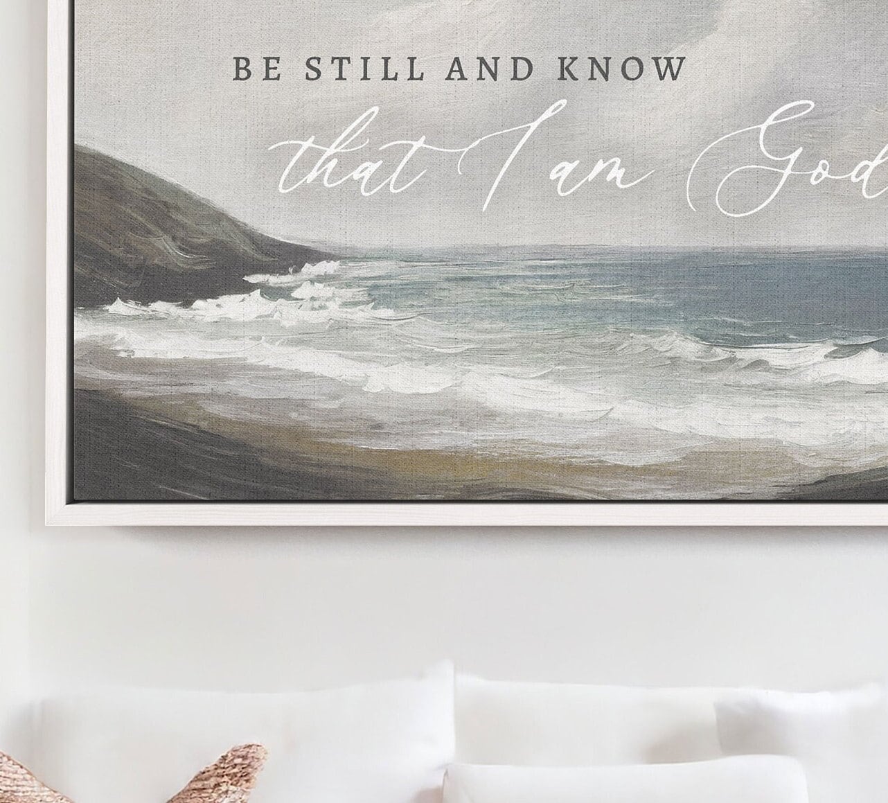 Christian Wall Art | Be Still and Know That I Am God, Vintage oil Painting Print on Canvas | Wall Art | Psalm 46:10 Scripture Wall Art |