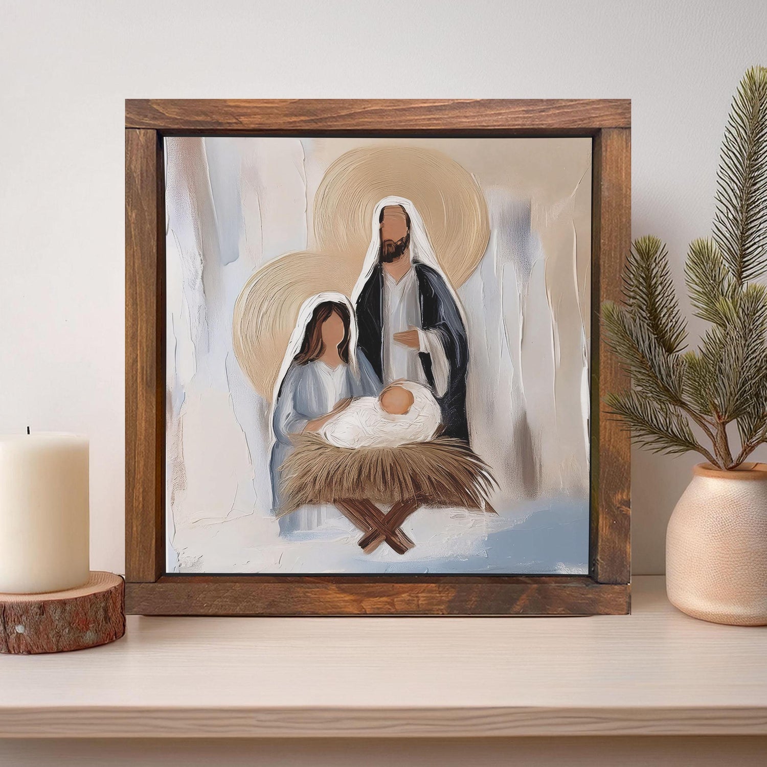 Nativity Painting | Christmas Story Art | Religious Wall Decor | Christian Nativity Scene | Holiday Artwork | The birth of Christ | Nativity