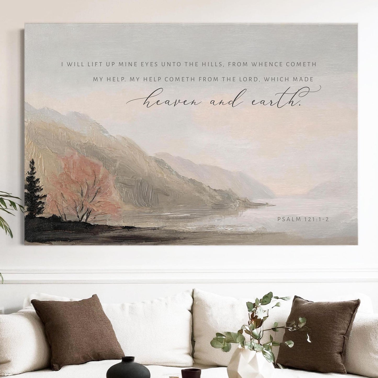 I Will Lift Up Mine Eyes to the Hills | Christian Canvas | Wall Art | Christian wall art | My Help Comes from The Lord