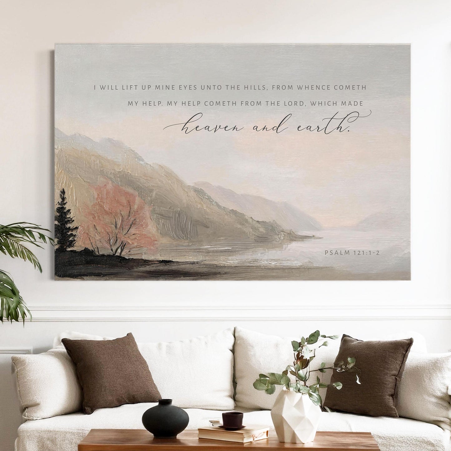 I Will Lift Up Mine Eyes to the Hills | Christian Canvas | Wall Art | Christian wall art | My Help Comes from The Lord