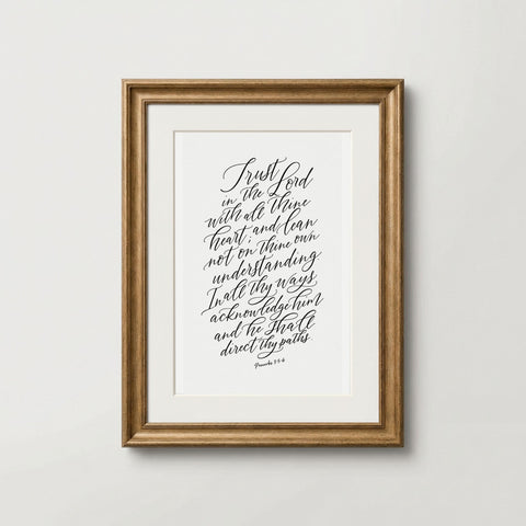 Trust In The Lord | Christian Scripture Wall Art | Digital Download
