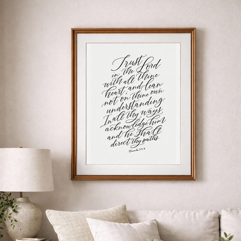 Trust In The Lord | Christian Scripture Wall Art | Digital Download