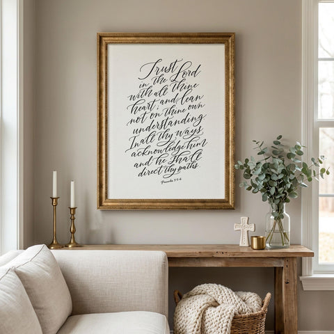 Trust In The Lord | Christian Scripture Wall Art | Digital Download