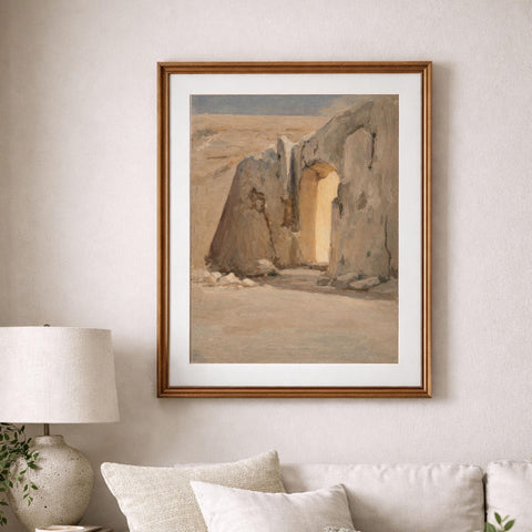 He Is Risen Empty Tomb Art – Christian Resurrection Bible Verse (Digital Download)