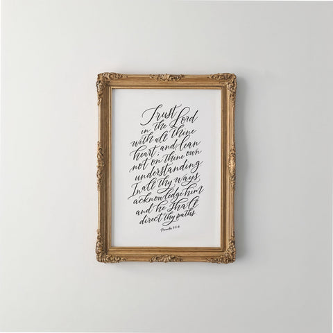 Trust In The Lord | Christian Scripture Wall Art | Digital Download