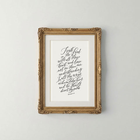 Trust In The Lord | Christian Scripture Wall Art | Digital Download