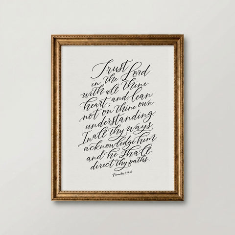 Trust In The Lord | Christian Scripture Wall Art | Digital Download