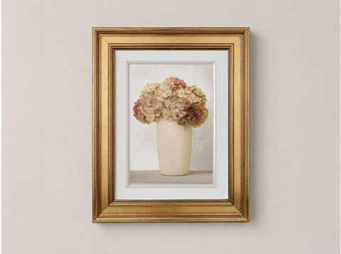 Vintage Hydrangea Botanical Print, Neutral Floral Art, Cottagecore Wall Decor (Digital Download)