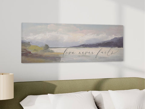 Love Never Fails Canvas Wall Art