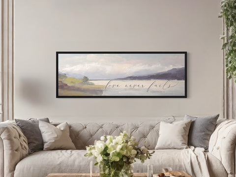 Love Never Fails Canvas Wall Art