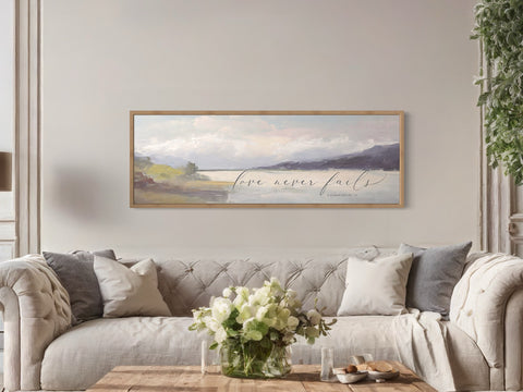 Love Never Fails Canvas Wall Art