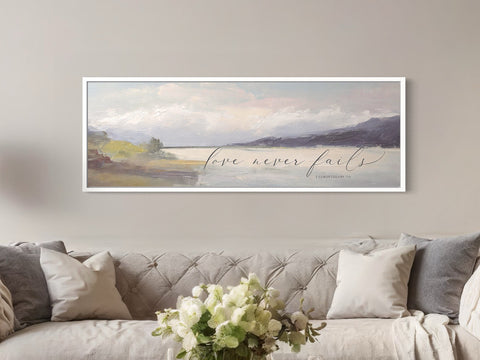 Love Never Fails Canvas Wall Art