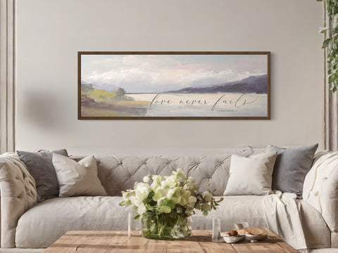 Love Never Fails Canvas Wall Art