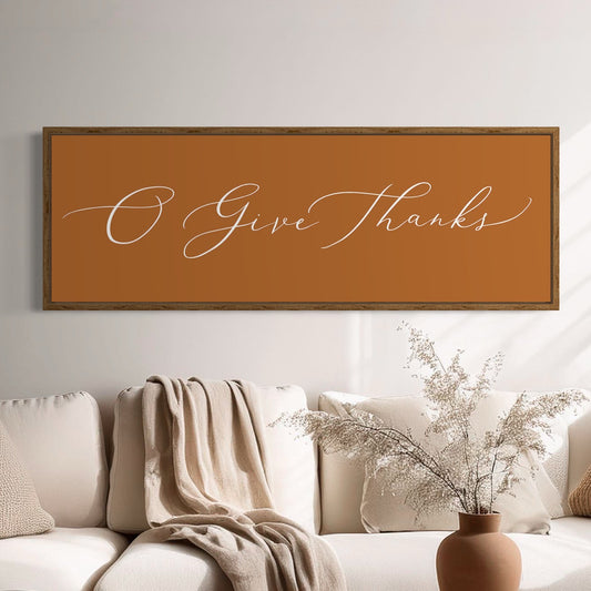 O Give Thanks | Canvas Scripture Art | Psalm 136:1